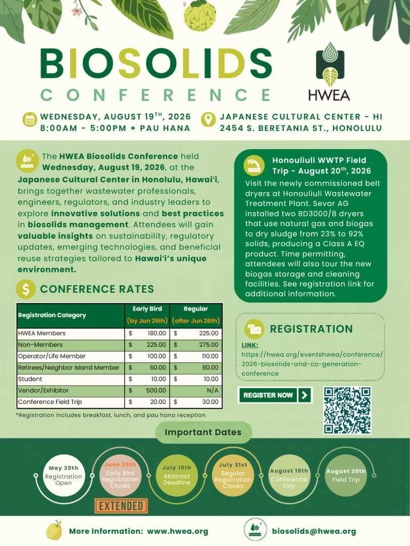 2026 BIOSOLIDS AND CO-GENERATION CONFERENCE