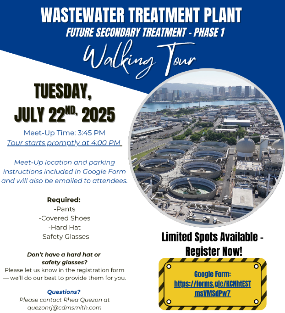 HWEA/AWWA YP Sand Island WWTP Walking Tour